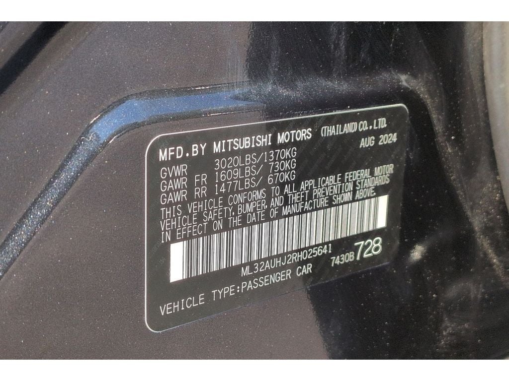 2024 Mitsubishi Mirage ES